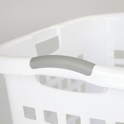 Sterilite Ultra Easy Carry Laundry Hamper, Comfort Handles to Easily Carry Clothes Between the Bedroom and Laundry Room, Plastic, White, 8-Pack