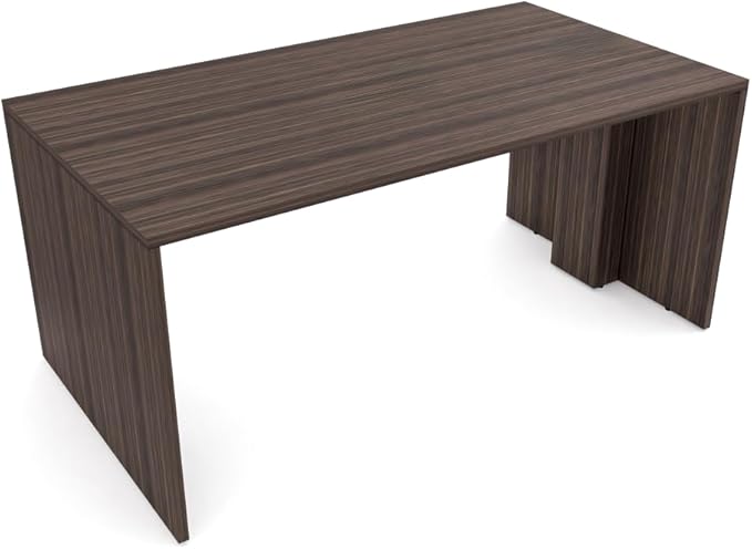 SKUTCHI DESIGNS INC. 4 Person Collaboration Table | Face-to-Face Desk | 36x66 All Laminate Team Desk | Natural Eucalyptus