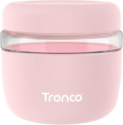 Tronco 24 oz Glass Food Storage Containers with Lids, Airtight, Leak & Spill Proof Glass Lunch Bowls for Meal Prep, Salad, Yogurt, Soup & Stew, Microwave & Dishwasher Safe, BPA-Free, Set of 1