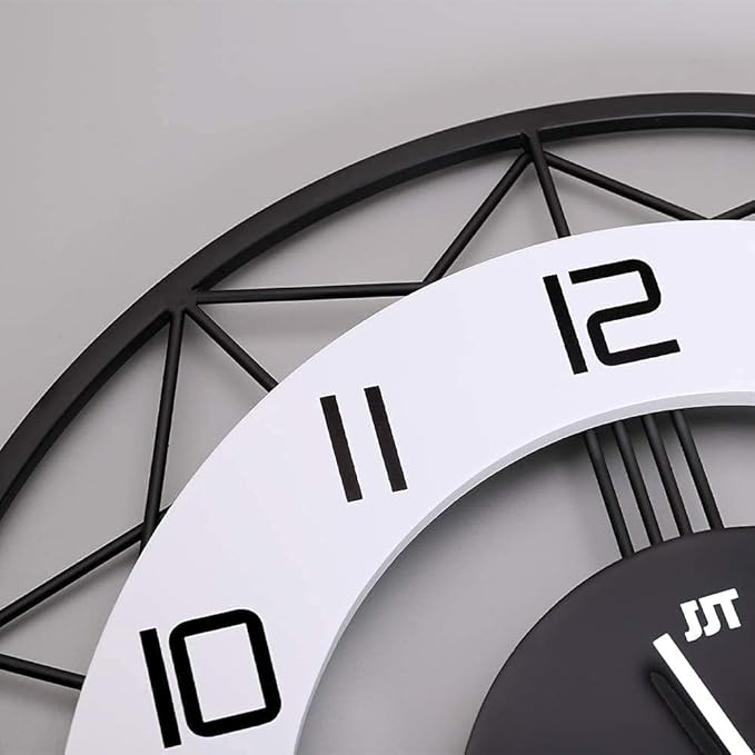 Large Wall Clock for Living Room Decor Modern Silent Pendulum Wall Clock for Home House Kitchen Bedroom Decorative Big Wall Clock Non Ticking Battery Operated Quartz for Indoor Bathroom 17 Inch