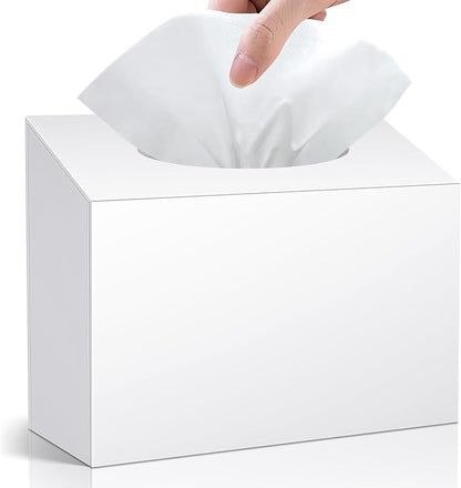 Acrylic Hand Towel Box Cover Compatible with Kleenex Disposable Hand Towels Wall-Mounted Paper Towel Dispenser Suitable for Tabletop, Bathroom, Car, and Office Use Valentine's Day Gifts (White)