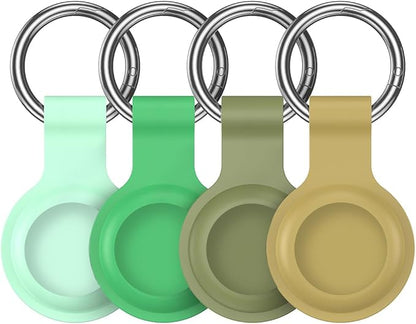 Compatible with AirTag Holder Case Keychain 4 Pack, for AirTag 1st & 2nd Generation Key Chain Ring Case Cover for Air Tag Holder GPS Tracker Item Air Tags Finders Air Tagholder for Kids,Bags,Luggages