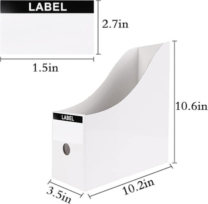 Limitliho Magazine Holde ( White, 6 Pack), Magazine File Holder for Home, Office, Desk, 10.6'' H×10.2'' L ×3.5''W Magazine Storage Box