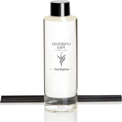 Eucalyptus Diffuser Refill Scented Oil 6.76 fl oz Natural Essential Oil - Best for Farmhouse Bathroom Decor, Air Diffuser, 0% Alcohol, Non Toxic Air Freshener