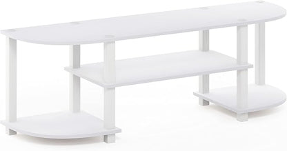 Furinno Turn-S-Tube Wide TV Entertainment Center, White