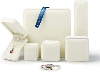 Oirlv Velvet Bracelet Gift Boxes White Bangle Display Jewelry Box
