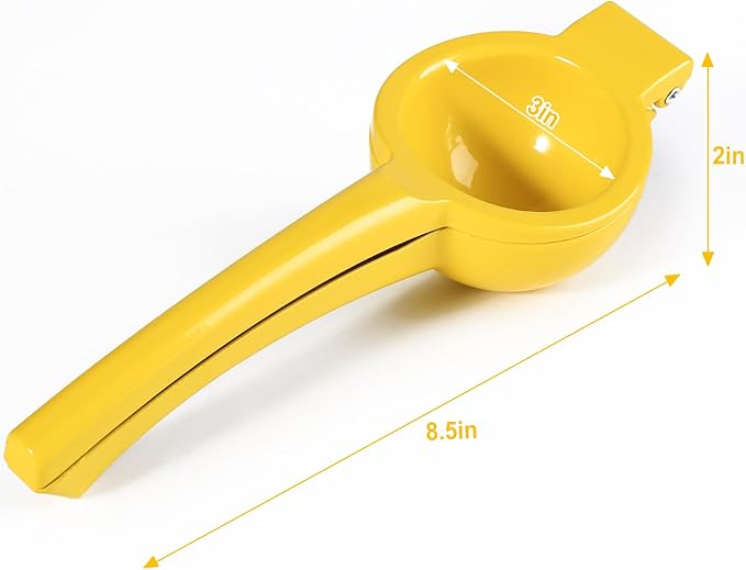 TEZZ Lemon Squeezer, Large Metal Manual Lime Citrus Juicer Hand Press | Ergonomic handle large bowl easy press for lemons and limes
