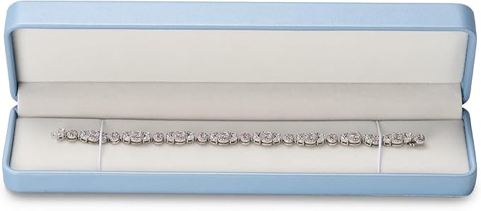 Blue PU Leather Jewelry Gift Box for Necklace Long Chain Jewelry Necklace Long Chain Gift Box