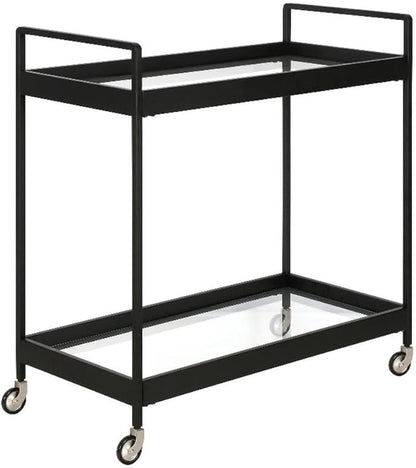 Cooper 33'' Wide Rectangular Bar Cart in Blackened Bronze
