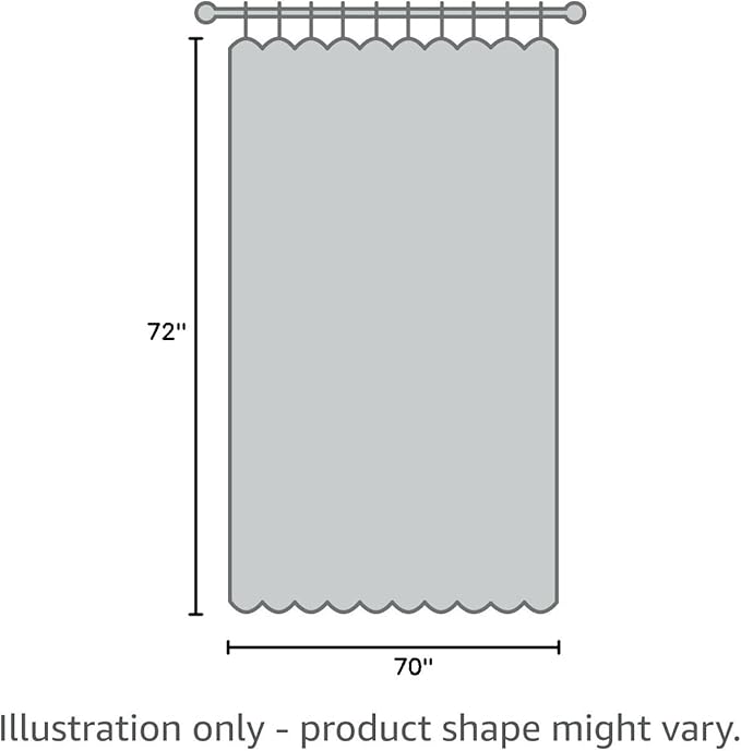Mrs.Naturall Light Blue Shower Curtain,Soothing Grey Grey Smoke Blue Pastel Bath Curtains for Bathroom,No Need Liner with Hooks Set,72 Inch Long