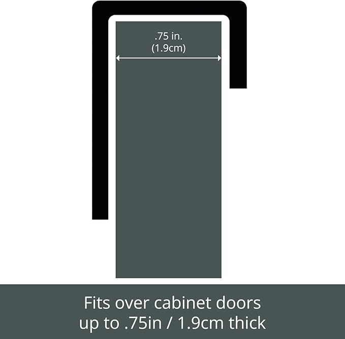 mDesign Steel Hanging Cabinet Storage Organizer Holder for Kitchen, Pantry - Holds Plastic, Sandwich, Garbage, Grocery and Trash Bags; Wrap, Foil, Pack - Spira Collection - Black