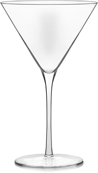 Libbey Signature Kentfield Martini Glasses, 10-Ounce, Set of 4, Made in USA, Dishwasher Safe, Elegant Cocktail Glassware, Gift Box