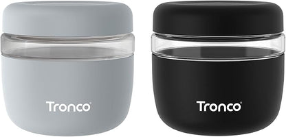 Tronco 24 oz Glass Food Storage Containers with Lids, Airtight, Leak & Spill Proof Glass Lunch Bowls for Meal Prep, Salad, Yogurt, Soup & Stew, Microwave & Dishwasher Safe, BPA-Free, Set of 2
