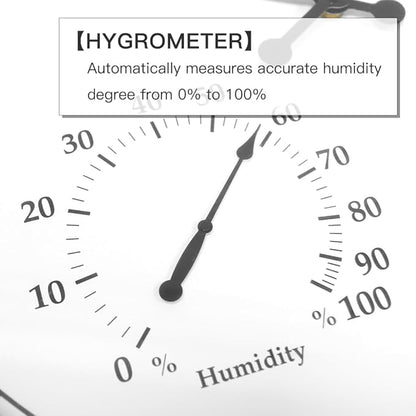 BESTIME MT-33-2 23-Inch Three-in-one Metal Wall Clock with Black Frame. Indoor,Outdoor,Thermometer,Hygrometer,Weather Resistant,Garden,Lanai.