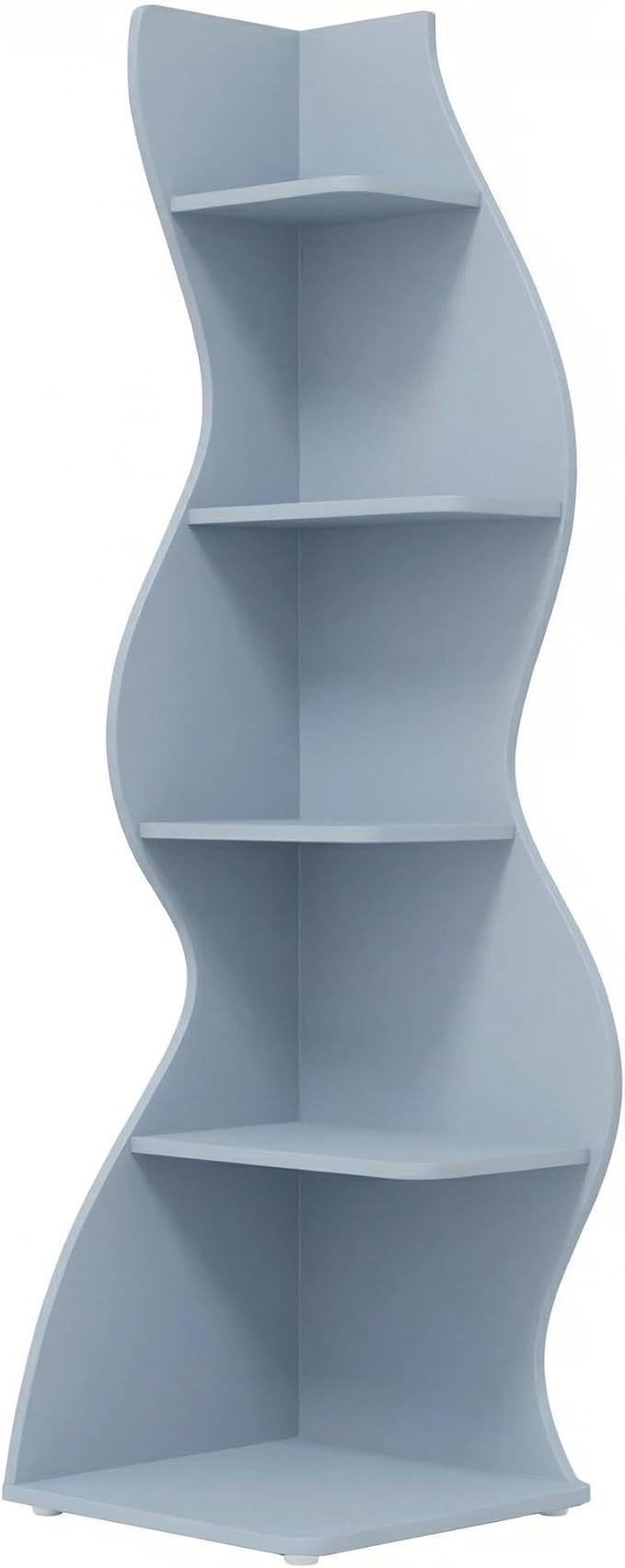 Arvolia 70 Inch Corner Shelf Stylish Design,Modern 5-Tier Wall Corner Bookshelf,Stylish Corner Small Bookcase Storage Rack Plant Stand with Unique Shape for Home Office (Blue)