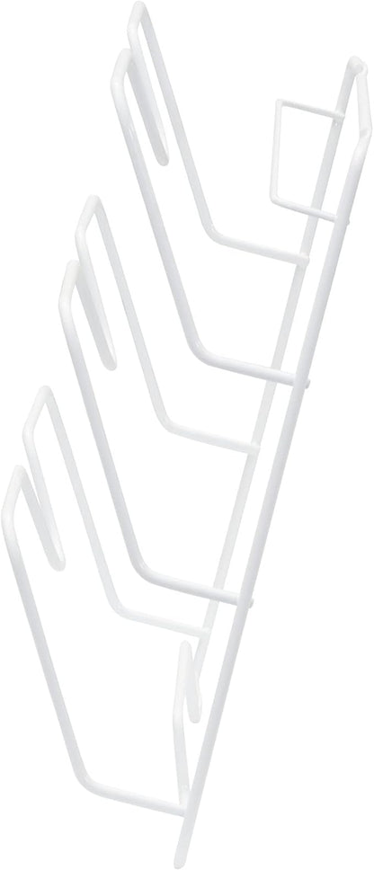 Household Essentials White Steel Door Mount Lid Rack