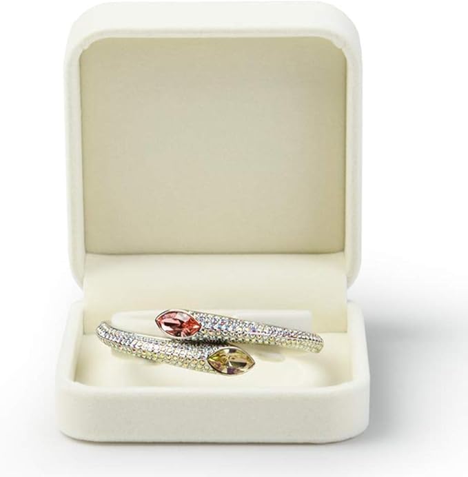 Oirlv Velvet Bracelet Gift Boxes White Bangle Display Jewelry Box