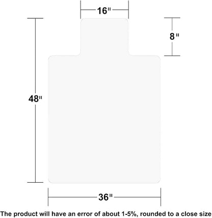Office Chair Mat for Hardwood Floor, 36"x48" Clear Desk Chair Mat Easy Glide for Rolling Chair, Heavy Duty Vinyl Floor Protector Mat for Home or Office, Easy Clean and Flat Without Curling