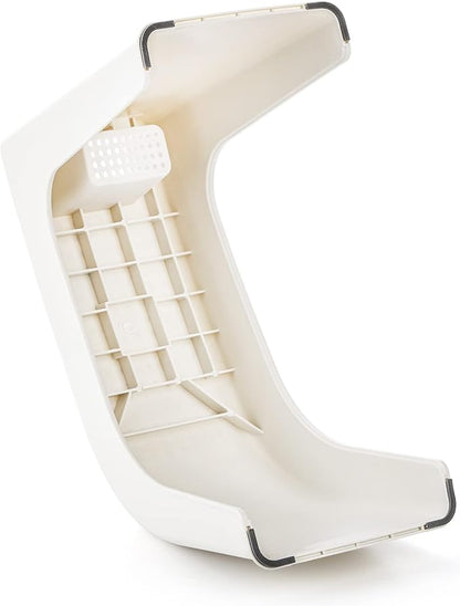 Hedume 2 Pack Shower Foot Rest, Easy Pedicure Foot Rest Stand, Shower Foot Stool for Shaving Legs, Bathing, Manicure, Non-Slip, Built-in Storage