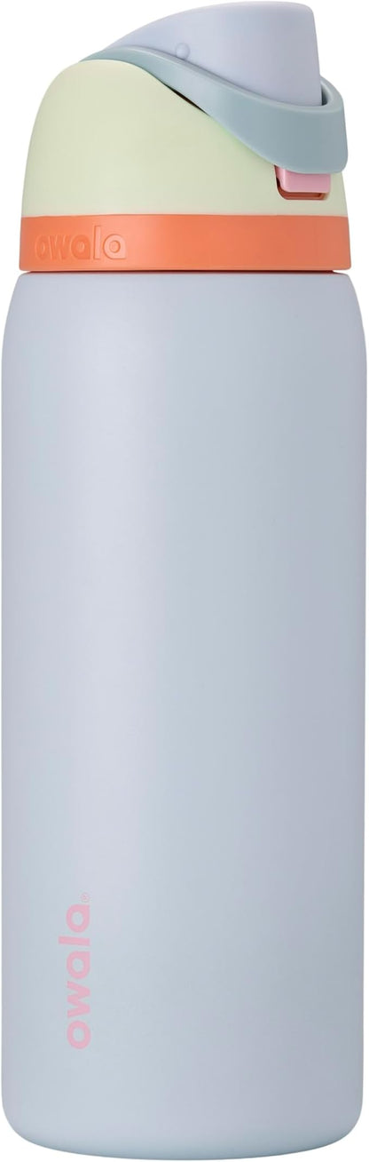 Owala FreeSip Insulated Stainless Steel Water Bottle with Straw for Sports, Travel, and School BPA-Free Sports Water Bottle, 32 oz, Beach House