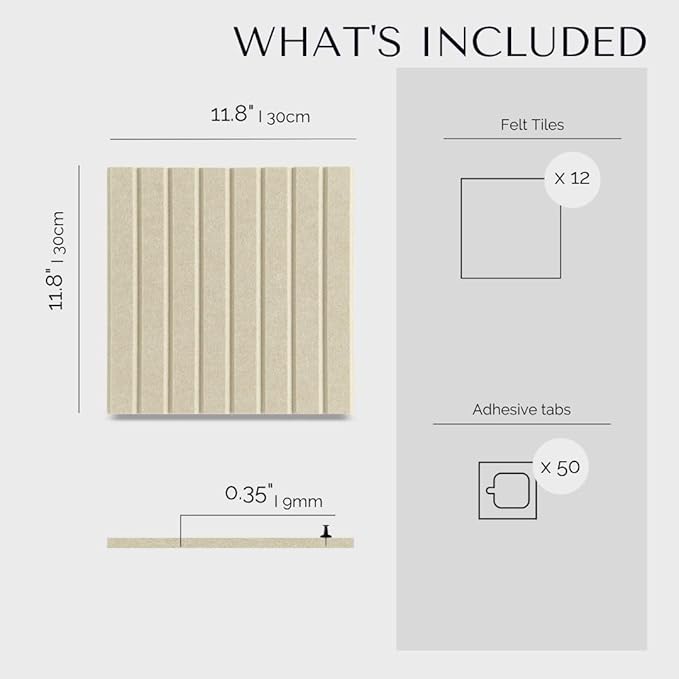 Large Bulletin Board 48"x36" - Office Wall Organizer to Replace your Old Cork Boards for Walls for Office Decor - 12-pack Felt Wall Panels for Use in Home Office Decor, Classroom Decor (Opera)
