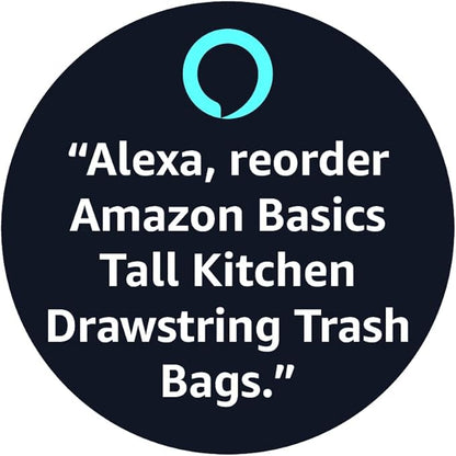 Amazon Basics Tall Kitchen Drawstring Trash Bags, 13 Gallon, Unscented, 45 Count