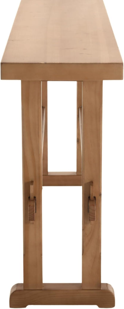 Narrow Entryway Table 59" Farmhouse Wood Console Table for Entryway Rustic Sofa Table for Living Room/Hallway/Reception/Bedroom, Natural Color