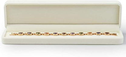 Oirlv Velvet Jewelry Storage Box Bracelet/Necklace/Long chain Gift Box Showcase Display Organizer