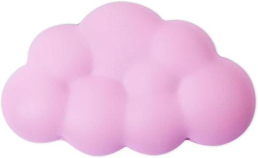 Cloud Wrist Rest Cushion for Mouse Ergonomic Soft PU Leather Memory Foam Wrist Pain Relief Mouse Wrist Support Pad with Anti-Skid Base for Office School Home Laptop & Computer Mouse (Pink)