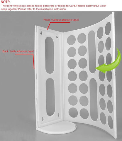 Lunies Plastic Bag Holder for Grocery Bags，Large Capacity Plastic Bag Dispenser, Multiple Grocery Bag Storage Organizer, Wall Mount Kitchen Trash Bag Holder(White,1 pack)