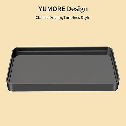 YUMORE Counter Organizer for Bathroom Decor,Bathroom Organizer Countertop,Tempered Glass Storage Shelves, Makeup Tray for Vanity & Bathtub (1 Tier-Pro Max)