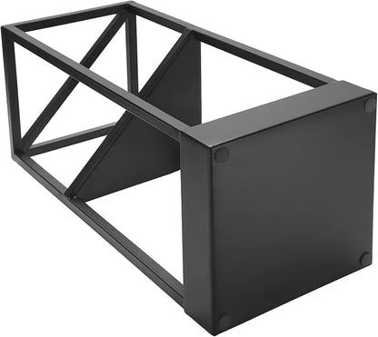 MyGift Umbrella Stand,Umbrella Holder for Entryway,20 Inch Tall Modern Metal Geometric Freestanding Umbrella Rack or Cane Holder with Shelf for Small Umbrellas and Bottom Drip Tray (Black)