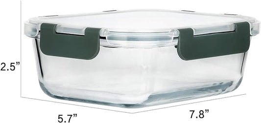 M MCIRCO [8-Pack,30 oz] Glass Meal Prep Containers,Glass Food Storage Containers,Airtight lunch Containers with Lids, Microwave, Oven, Freezer and Dishwasher