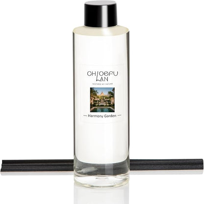 Harmony Garden Scented Oil Diffuser Refill 6.76 fl oz Crisp Botanical Aromatherapy Oil for Bedroom & Patio Outdoor-Inspired Air Freshener, 0% Alcohol, Unique Blend to Relieve Stress