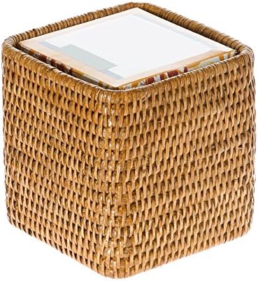KOUBOO Tissue Box Cover–Tissue Holder, Bathroom, Kitchen, Guest Room – Elegant Decorative Tissue Box Cover, Perfect for Facial Tissues, Cube Boxes, Honey Brown