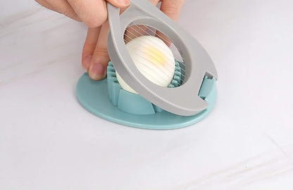Egg Slicer for Hard Boiled Eggs Cutter with Stainless Steel Wire Dishwasher Safe (Green)