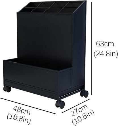SEIFE Movable Commercial Metal Large Capacity Umbrella Holder With removable drain tray,Can hold 30 umbrellas，Indoor Entryway Umbrella stand，For Hotel,Offices,home(Orange)