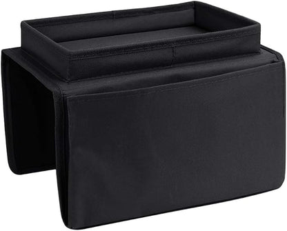 Sofa Armrest Organizer with Cup Holder Tray Chair Arm TV Remote Holder for Recliner Couch Armchair Caddy Bedside Storage Pockets Bag for Cellphone Tablet Book Magazines Drinks Pouch