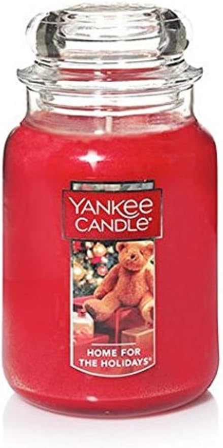 Yankee Candle Home for The Holidays Scented, Classic 22oz Large Jar Single Wick Candle, Over 110 Hours of Burn Time