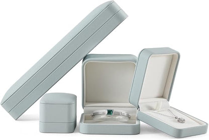Engagement Ring Box Leather Jewelry Gift Boxes,Teal Jewelry Box,Luxury Engagement Ring Boxes，Premium Jewelry Box For Rings