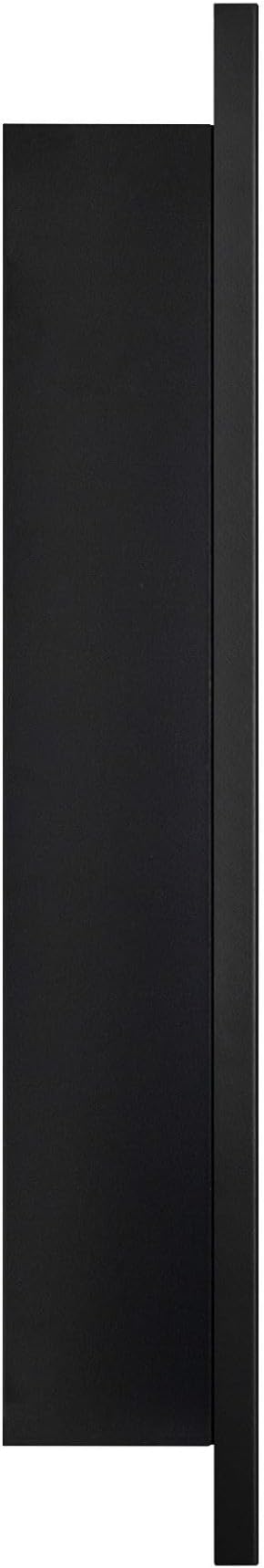 TEHOME 24'' x 30'' Black Recessed and Surface Mount Bathroom Medicine Cabinet with Mirror Matt Black Square Cornered Metal Framed Rounded Rectangle Medicine Cabinet Mirror