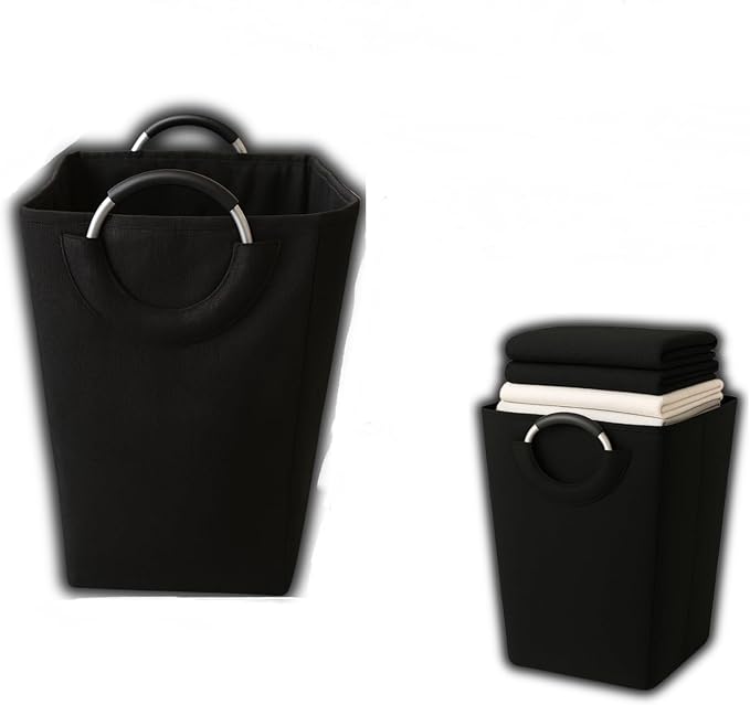 Laundry Basket with Handles - Tall Washing Bin for Laundry Room - Handy Hanging Dirty clothes Baskets & Freestanding Hampers for Bedroom Aesthetic, Dorm, Bathroom, Storage Bag for Clothes (100L)