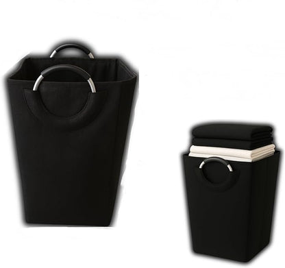 Laundry Basket with Handles - Tall Washing Bin for Laundry Room - Handy Hanging Dirty clothes Baskets & Freestanding Hampers for Bedroom Aesthetic, Dorm, Bathroom, Storage Bag for Clothes (100L)