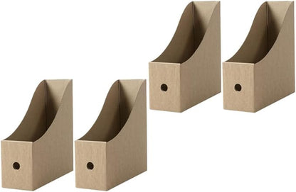 YUYUETIME 4pcs Lightweight Paper File Storage Boxes for Desk Organization Versatile Document and Magazine Holders Practical Desktop File Cases for Home Office School Use