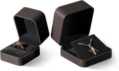 Earring Jewelry Box, Leather Earrings Box,Premium Jewelry Box Earrings,Luxury Earring Case (Brown)
