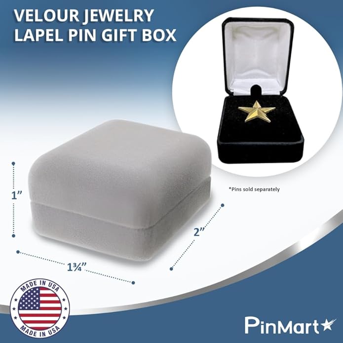 Pinmart Velour Jewelry Lapel Pin Gift Box