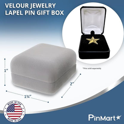 Pinmart Velour Jewelry Lapel Pin Gift Box