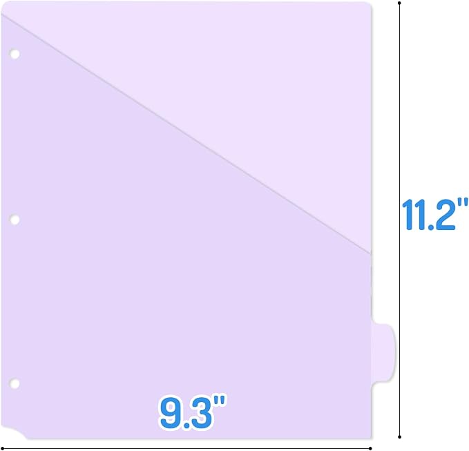 Forvencer 16 Count Dividers with Two Pockets, 8 tab Binder Dividers for 3 Ring Binder Organizer, Binder Divider with Tabs for School Office and Home Organization, Multicolor, 2 Sets