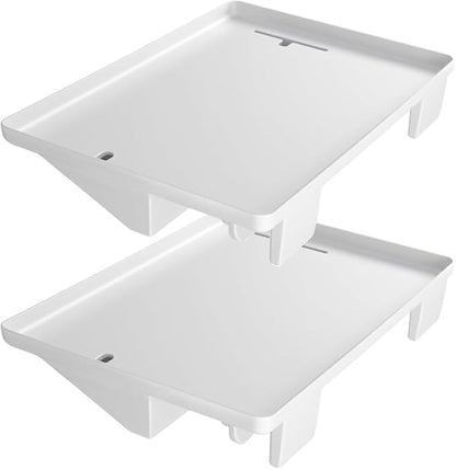 2 Pcs Bedside Shelf for Dorm Bunk Bed, Clip On Nightstand, Bed Side Table Tray Organizer, College Dorm Room Essentials for Girls/Guys, Bedside Tray with Cable Management for Dormitory, Back to School