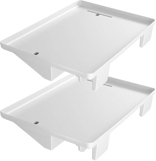 2 Pcs Bedside Shelf for Dorm Bunk Bed, Clip On Nightstand, Bed Side Table Tray Organizer, College Dorm Room Essentials for Girls/Guys, Bedside Tray with Cable Management for Dormitory, Back to School